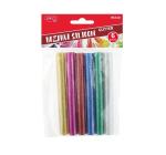 Tartalék szilikonrúd csillogós 6/szett színes