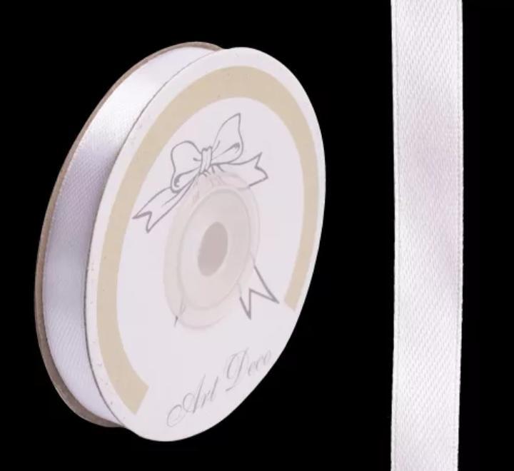 Panglica satin 10mmx25m alb