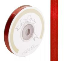 Panglica satin 10mmx25 m rosu