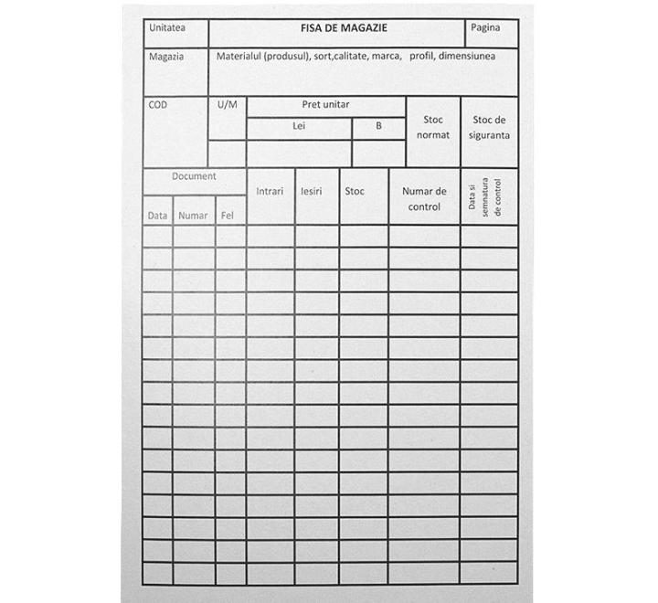 Raktári nyílvántartó lap dupla 250g