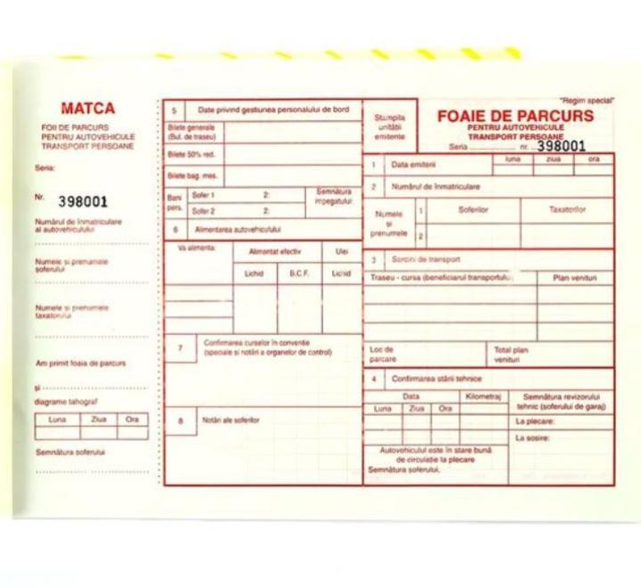 Személyszállítói menetlevél A4