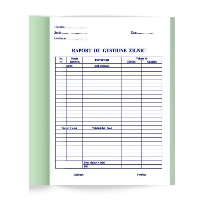 Napi jelentés 2 példányos