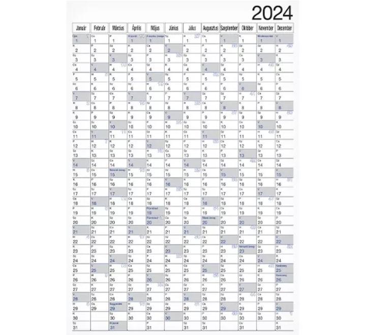 Plakátnaptár 2 oldalas éves tervezővel 980x680mm, Realsystem