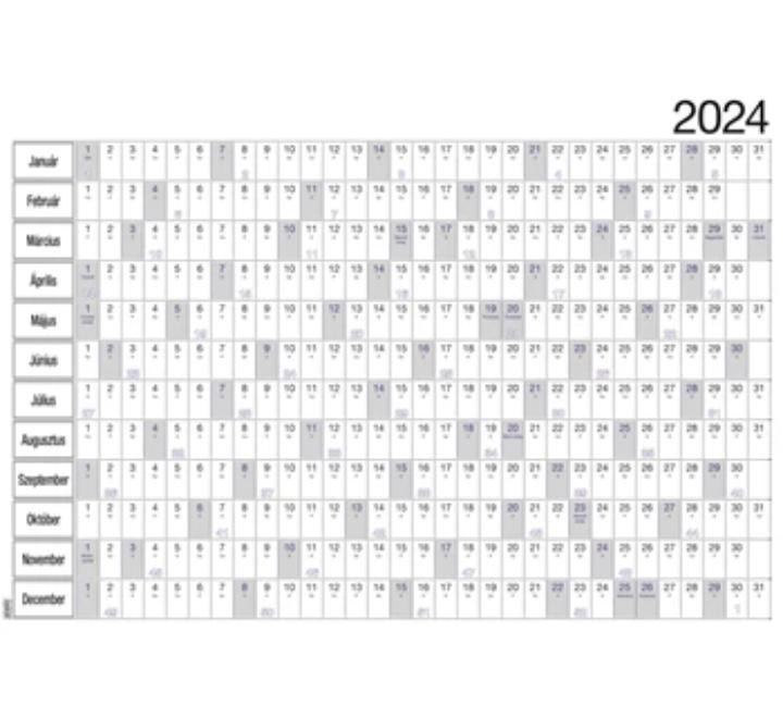 Plakátnaptár 2 oldalas éves tervezővel 980x680mm, Realsystem