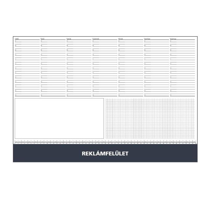 Irodai,asztali naptár fekete