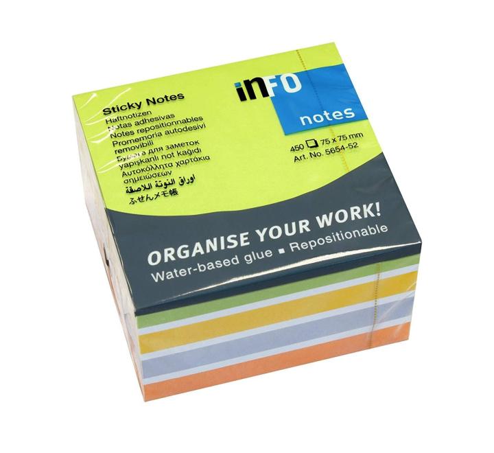 Notes adeziv 75*75mm 450 file info notes