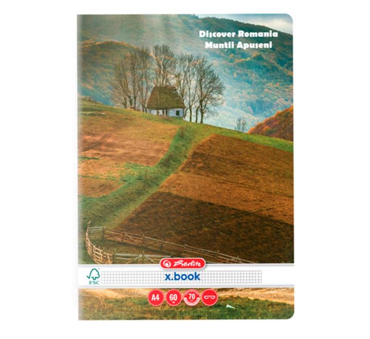 Füzet A4 60 lap matek Discover Romania Herlitz