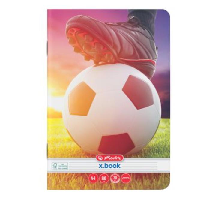 Füzet A4 80 lapos, vonalas Football