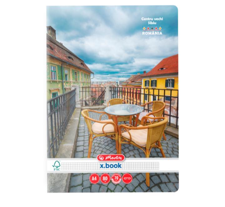 Füzet A4 80 lap kockás Romania