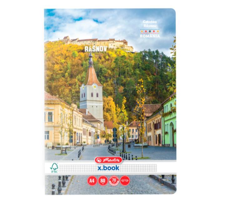 Füzet A4 80 lap kockás Romania