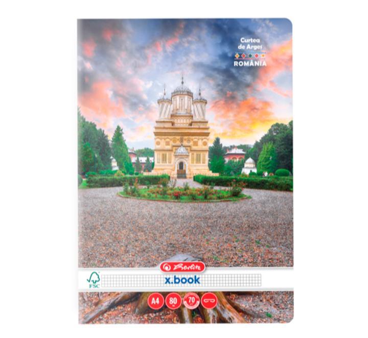 Füzet A4 80 lap kockás Romania