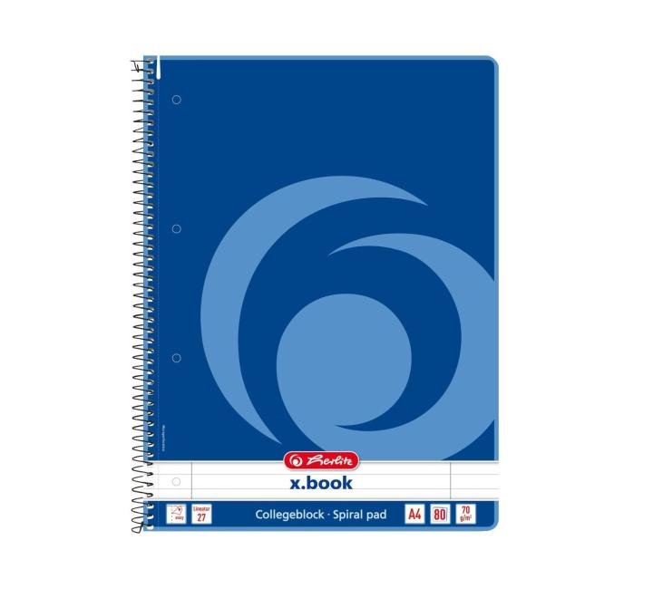 Füzet A4 80 lapos, vonalas spirálos College