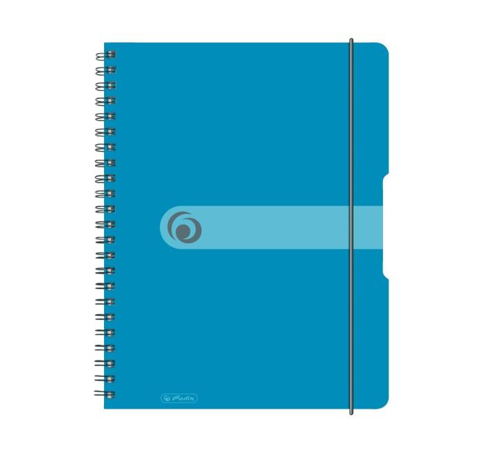 Kockás füzet A4 80 lap, spirálos gumival ellátott világoskék színū