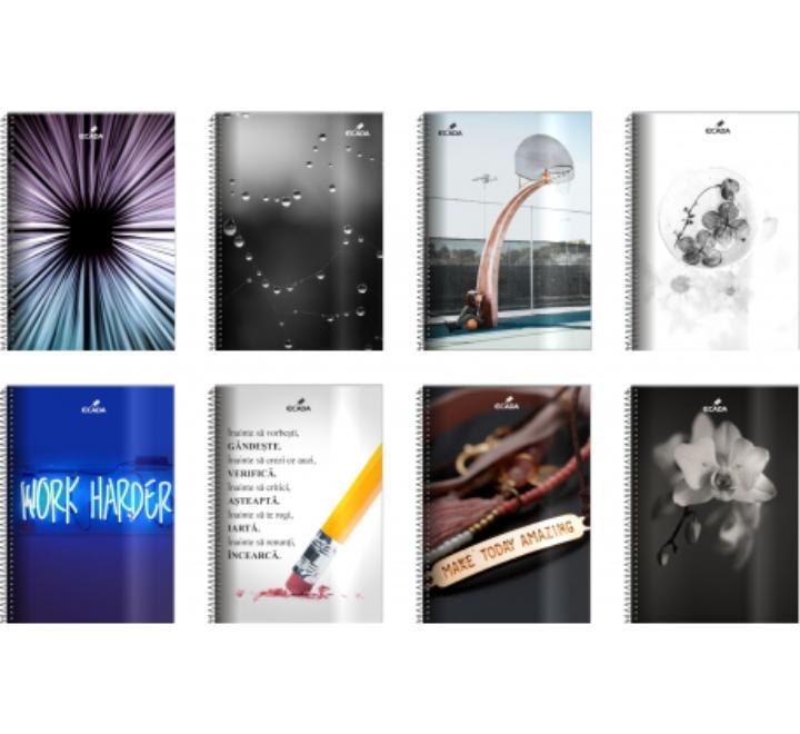 Füzet A4 80 lap, spirálos, kockás Ecada