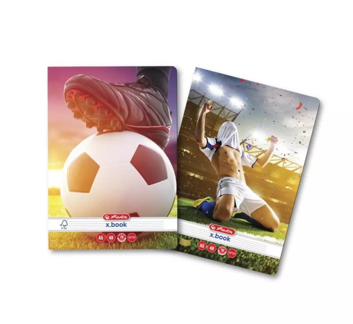 Füzet A5 48 lapos,vonalas Fotbal