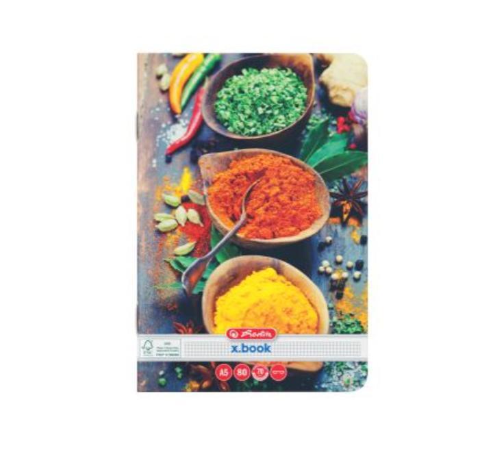 Füzet A5, 80 lap, kockás, Spices