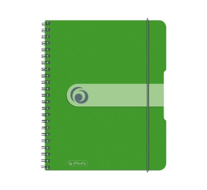 Füzet A5, 80 lap spirálos kockás zöld