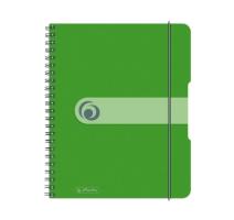 Caiet A5 80 file patratele spirala elastic verde