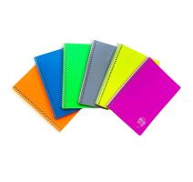 Caiet A5, 96 file, patratele spirat, coperta plastic, Daco