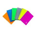 Füzet A5, 96 lap, spirálos kockás, műanyag borító, Daco