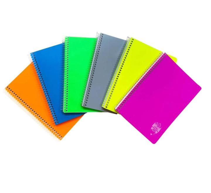 Füzet A5, 144 lap, spirálos kockás, műanyag borító, Daco