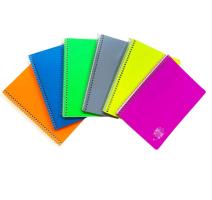 Caiet A5 144 file, patratele spirat, coperta plastic, Daco