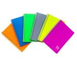 Füzet A5, 144 lap, spirálos kockás, műanyag borító, Daco