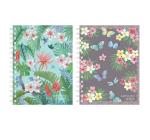 Füzet A6, 100 lap, kockás, spirálos, Ladylike