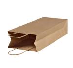 Punga hartie sticle maner rasucit 14 x 8 x 39cm maro Papiroti