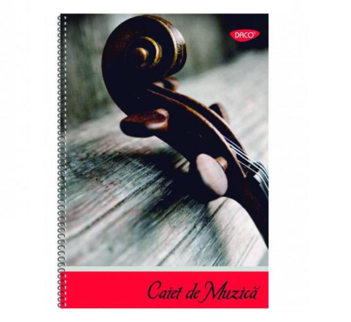 Zene füzet A4, 24 lap, spirálos, Daco