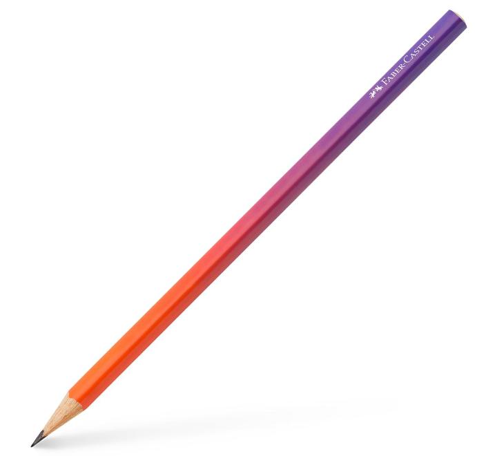 Creion grafit B Triunghilar Flow  Violet-Portocaliu