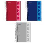 Spirálos kockás füzet A6, 200 lap, különböző színekben