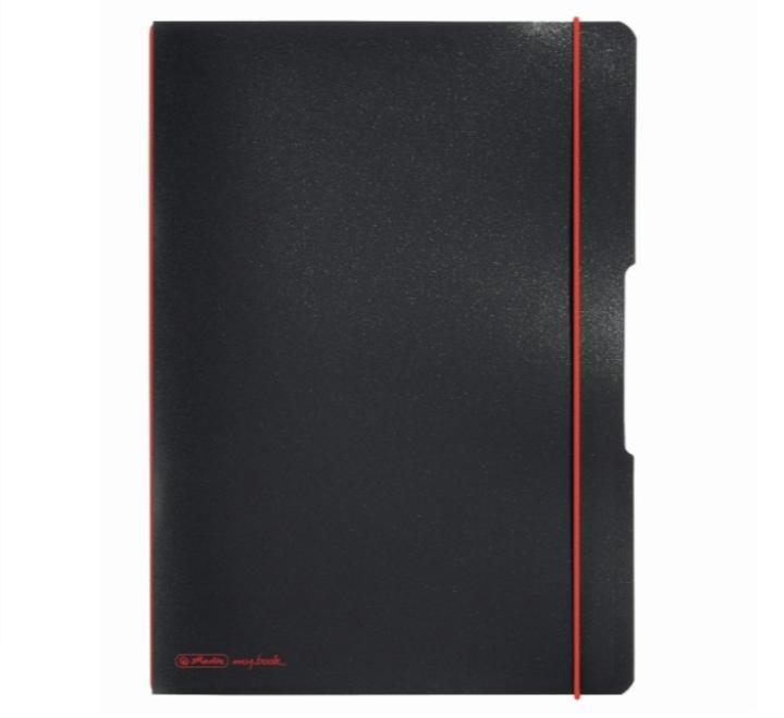 Füzet A4 vonalas+kockás 2x40 lap my.book flex fekete