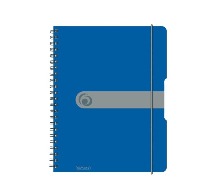 Kockás füzet A4 80 lap, spirálos gumival ellátott kék színū