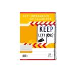 Füzet A4 80 lap, spirálos, vonalas, balkezes