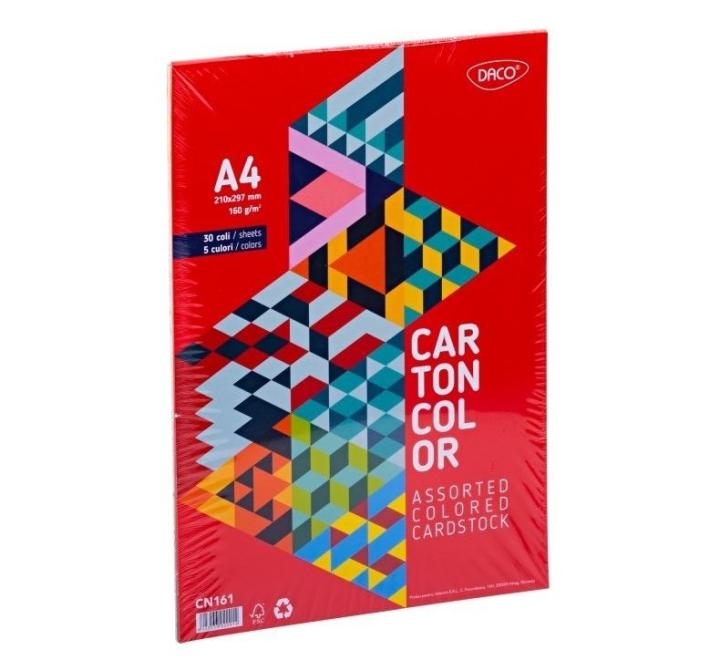Színes karton A4 30 lap Daco