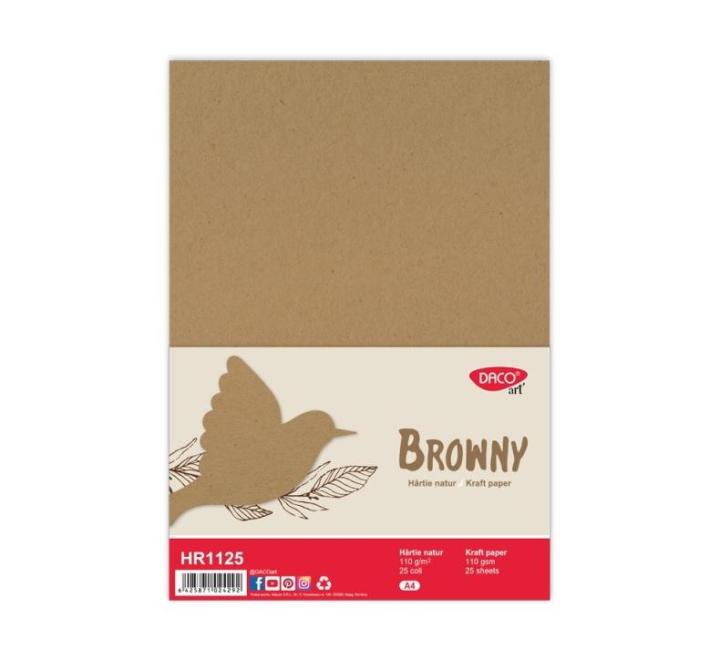 Natúr papír 110g/mp A4 25 lap, Daco