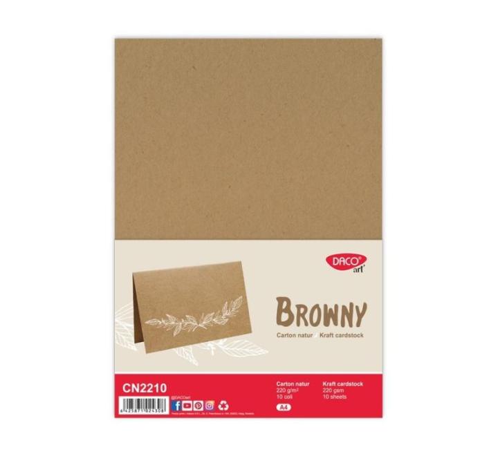 Natúr karton A4 220g/mp 10 lap Daco