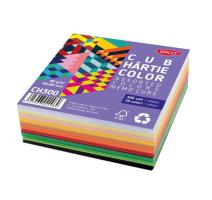Cub hartie color 9x9cm 300 coli