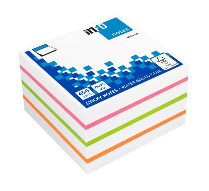 Öntapadós jegyzettömb 75x75mm 450 lap
