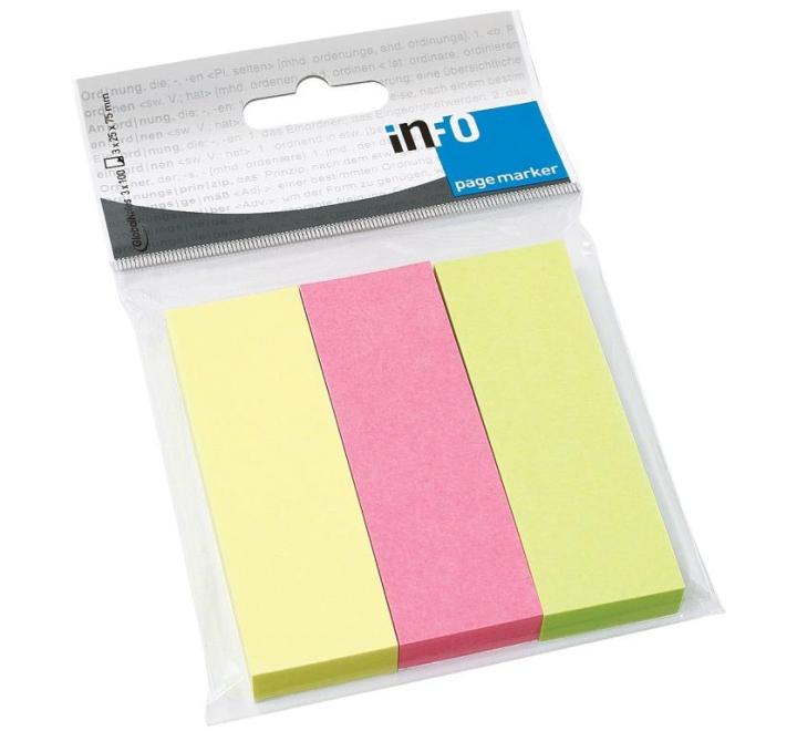 Öntapadós jegyzet cetlik 25x75mm Info