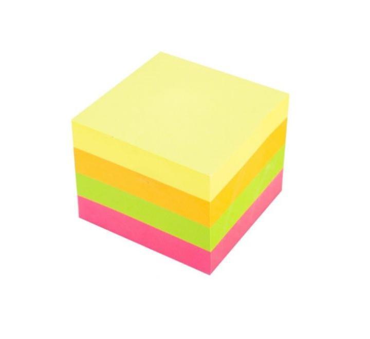 Öntapadós jegyzettömb 51x51mm 4 neon szín 400 lap
