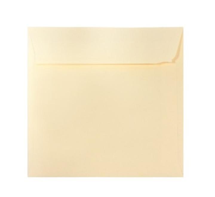 Színes boríték 14x14 cm krém