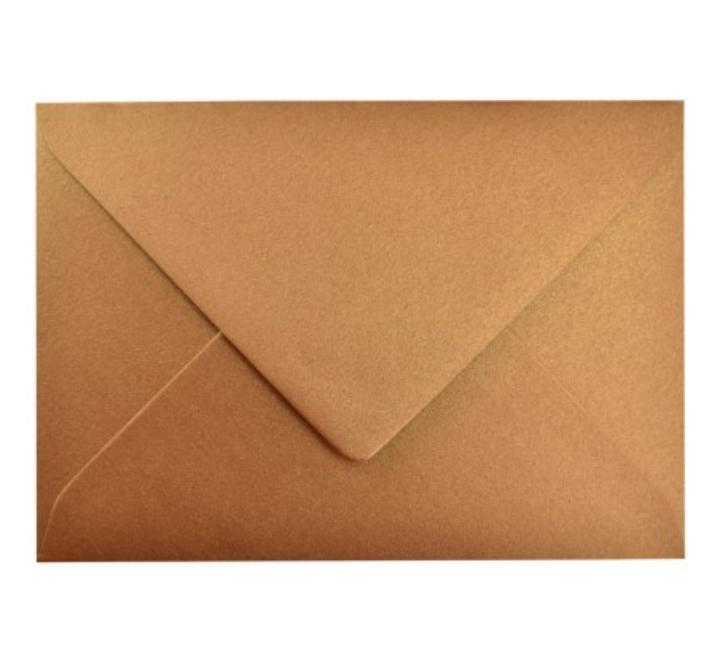 Színes boríték C6 gyöngyházfényű réz