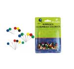 Színes műanyag gombostű 100/doboz