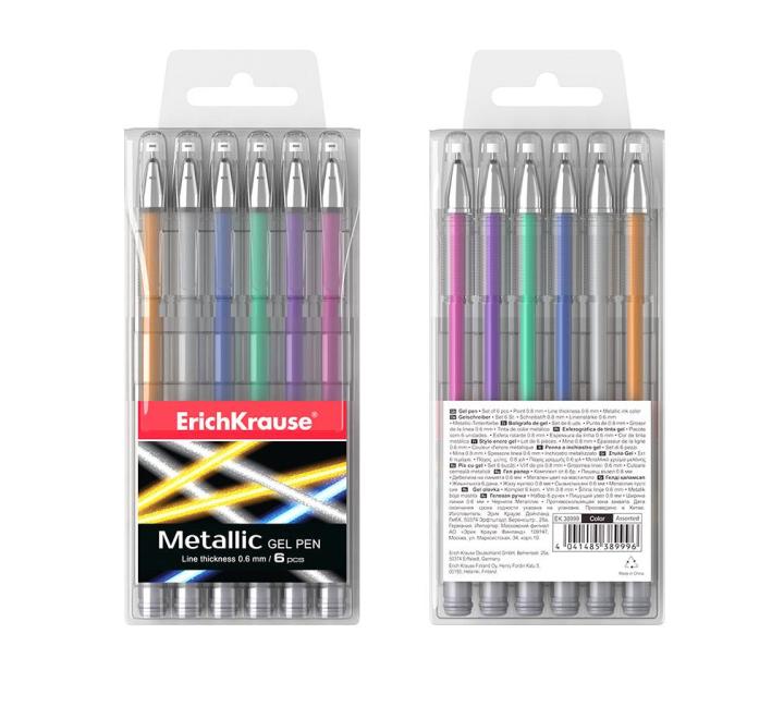 Zselés golyóstollak R-301 6db/set metalizált