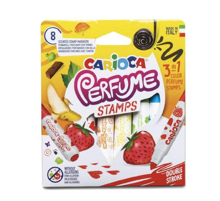 Illatos filctoll 8 culori pecsételővel Carioca