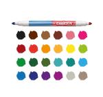 Dupla végű filctoll Bi-color 24 szín Carioca