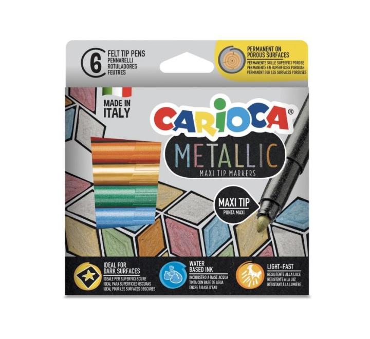 Filctoll 6 szín Carioca Metallic Maxi