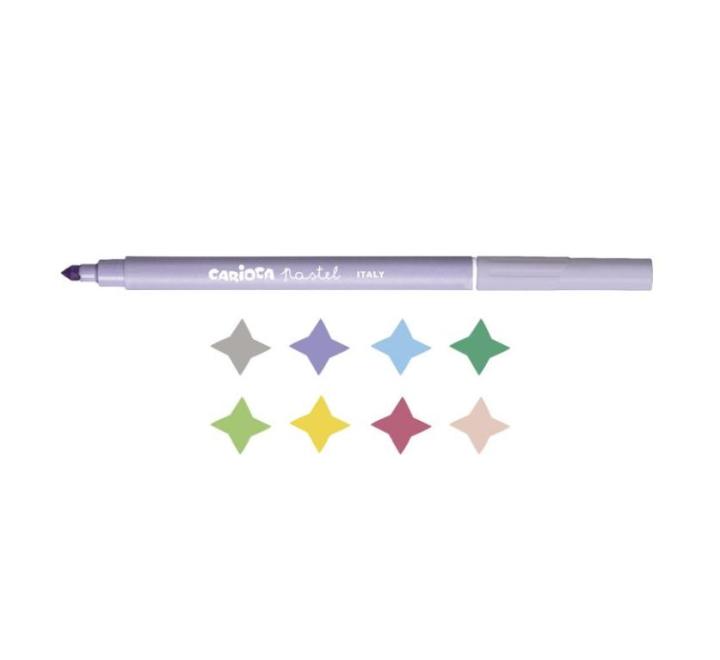 Filctoll 8 pasztell szín Carioca